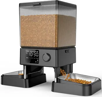 oneisall Automatic Cat Feeder for 2 Cats, 20 Cups/5L Automatic Cat Food Dispenser for Small Pets Indoor, Timed Cat Feeder 1