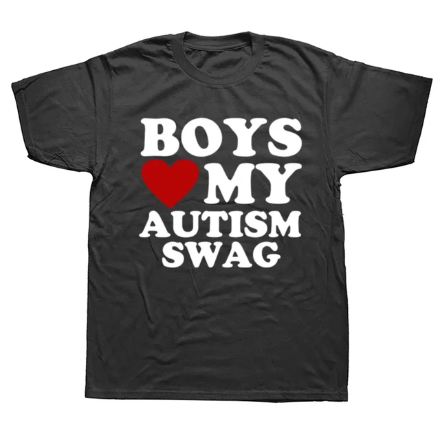 I ragazzi amano il mio Swag magliette divertenti per la consapevolezza dell'autismo estate taglie europee grafica cotone streetwear regali di compleanno t-shirt uomo_voghion.com