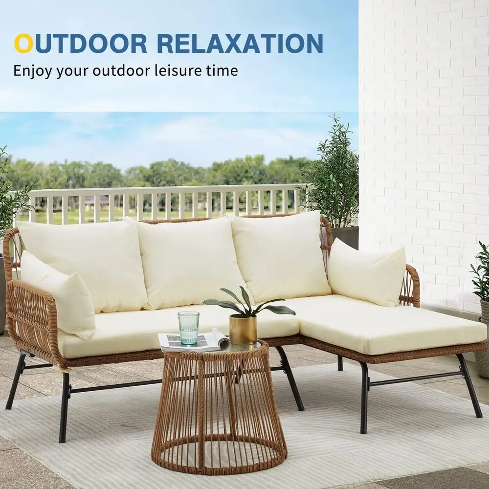 Outdoor L Shaped Sectional Sofa Set image
