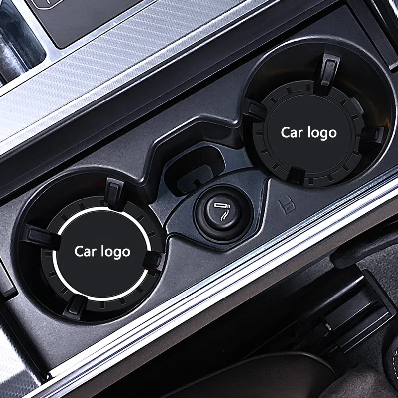 PVC Silicone Car Coaster Water Cup Slots Mat Anti-slip Pad Coaster 2Pcs for Seat Arona Accessories cup holder coasters,car coaster pads