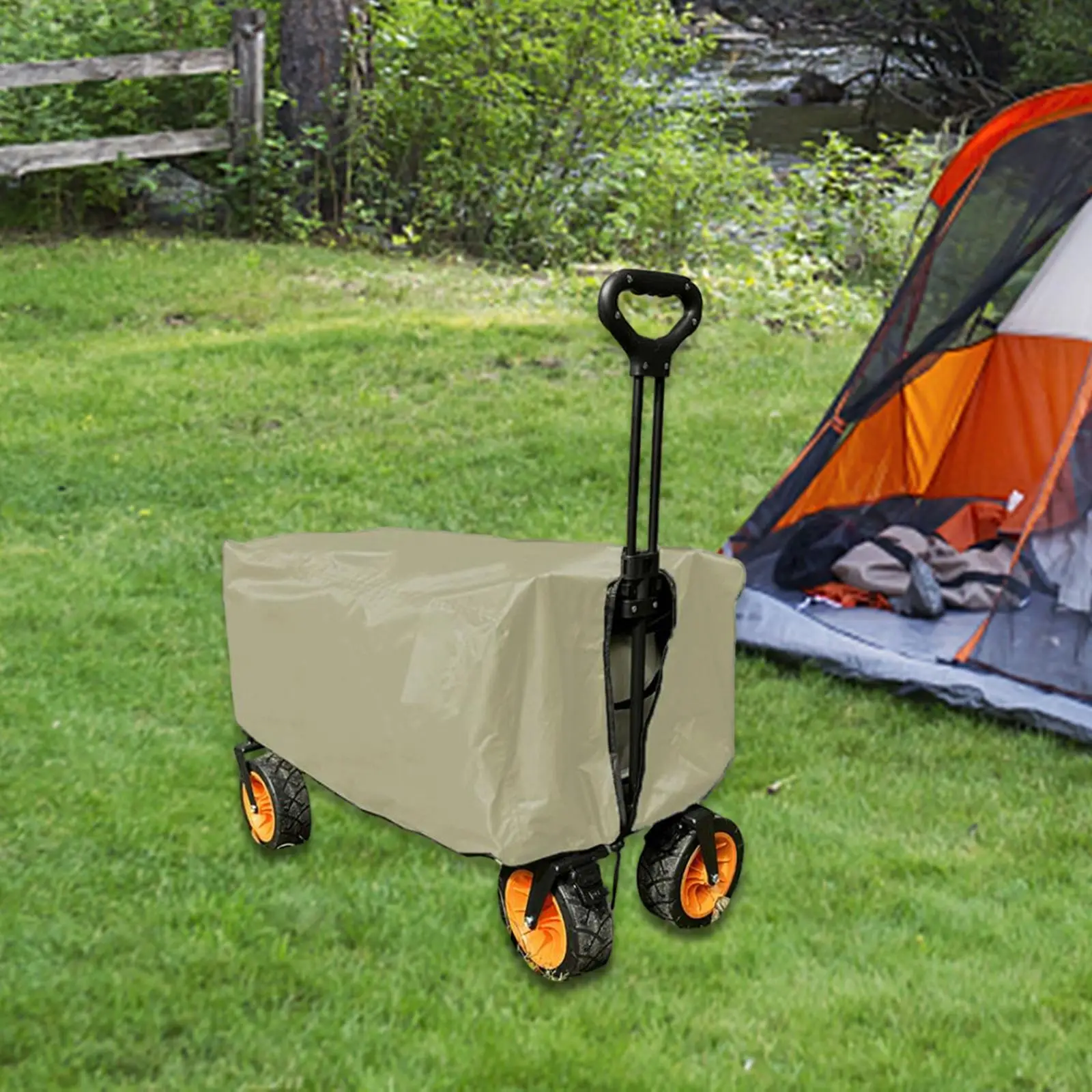 Outdoor Folding Wagon Cover Protective Cover Waterproof 35x20x18inch Accessory Weather Resistant Oxford Fabric