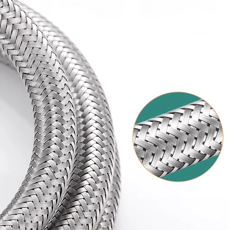 plumbing hose,water pipe,plumbing supply hose 1/2 Inch Hot and Cold Water Faucet Inlet Hose 304 Stainless Steel Faucet Braided Water Pipe Heater Metal Hose
