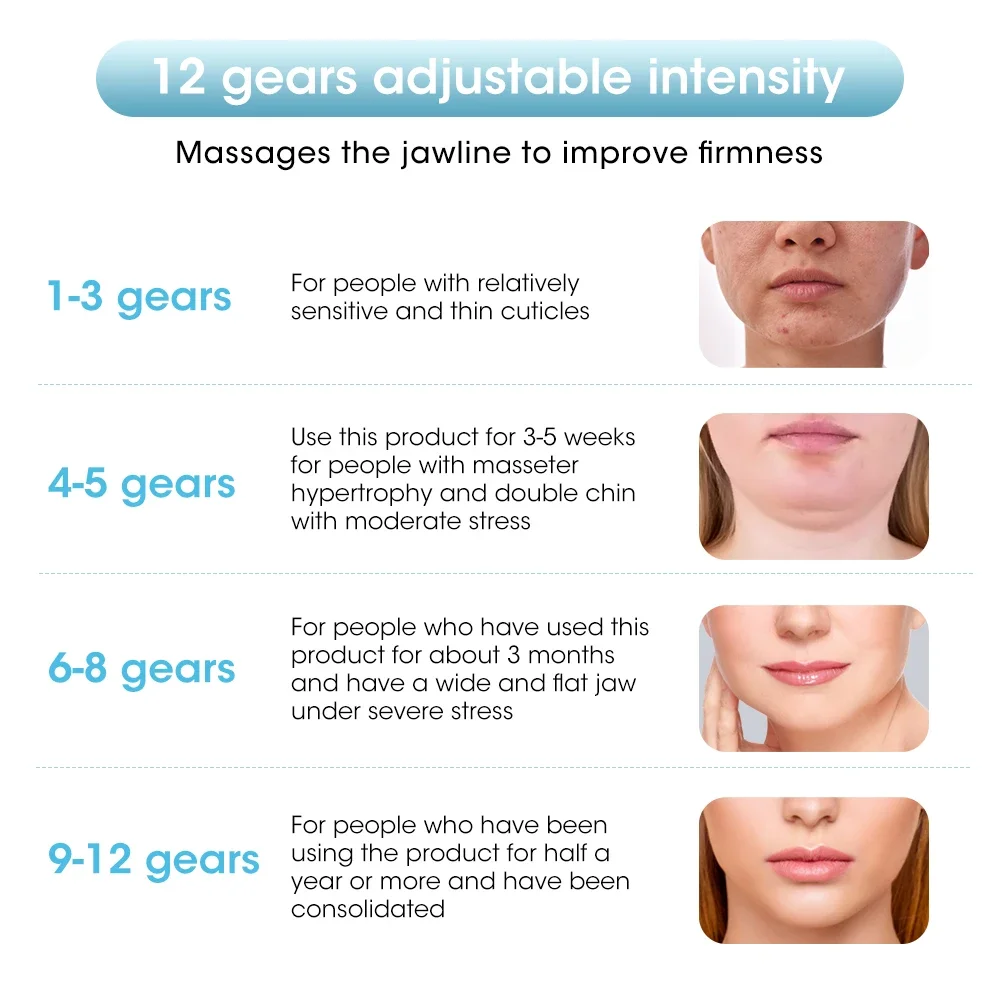 EMS V-Face Lift Beauty Device Remove Double Chin LED Light Therapy Face Slimming Massager V Shape Lift Device Voice Prompt