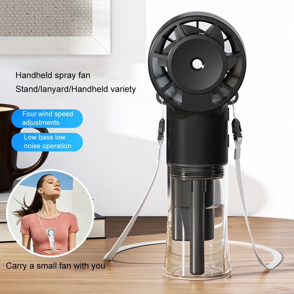 2025 New Humidifier Fan Mini Handheld Mist Fan Portable USB Rechargeable Handheld Fan Water Spray Hand Fan Outdoor Small Fan