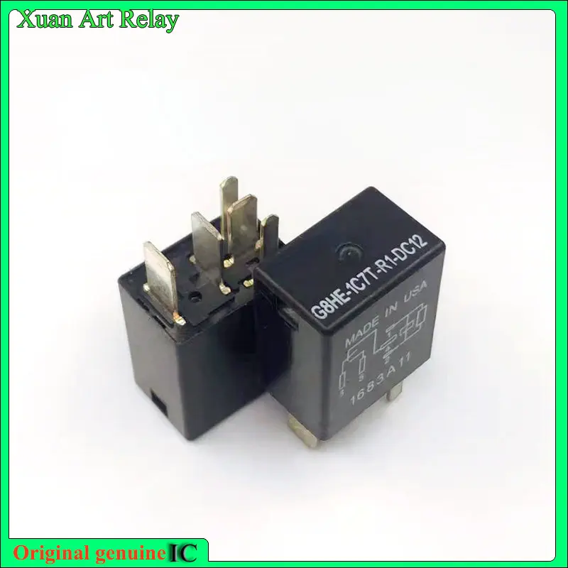 

5pcs/lot 100% original genuine relay:G8HE-1C7T-R1-DC12V 5pins Car Relay
