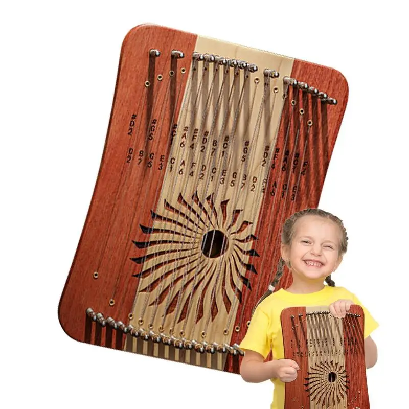 

Small Harp Instrument Professional Harp Instrument 31 Strings Music Enthusiasts Reusable Instrument Chromatic Scale Harp For