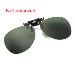 Polarized Unisex Photochromic Night Vision Anti-Glare Vintage Clip-On Sunglasses (Dark Green)