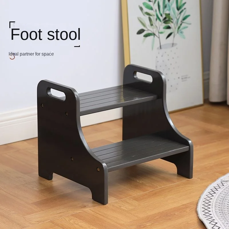 Step Two Step Stool on A Footstool Solid Wood Stair Steps To Wash Feet Step Legs on Stool Ladder Up To The Kitchen The Washer