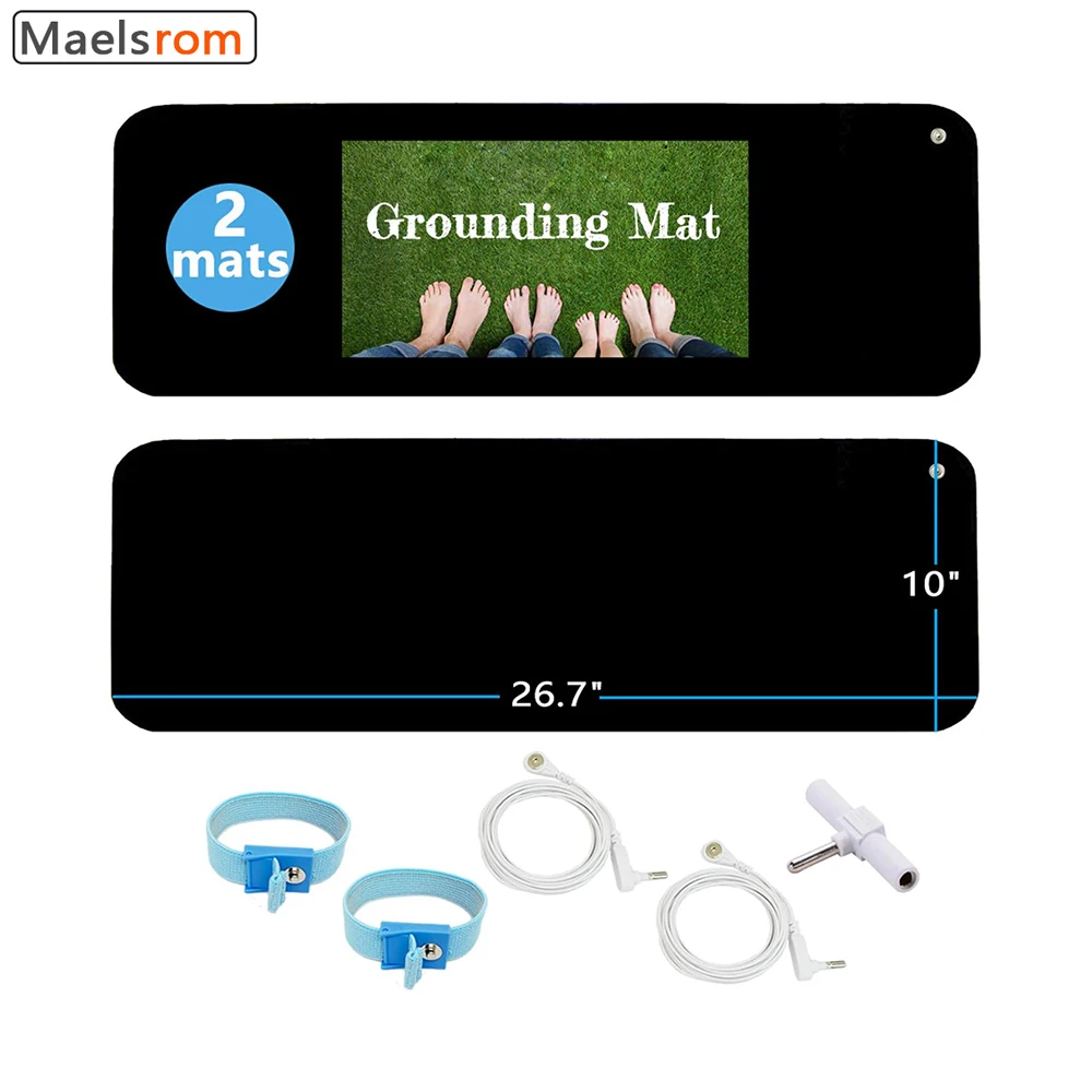 2PCS Grounding Mat Kit Grounding Mats25cm x 68cm - Grounding Mat for Improving Sleep  Electric mat for Health  Heated cushion