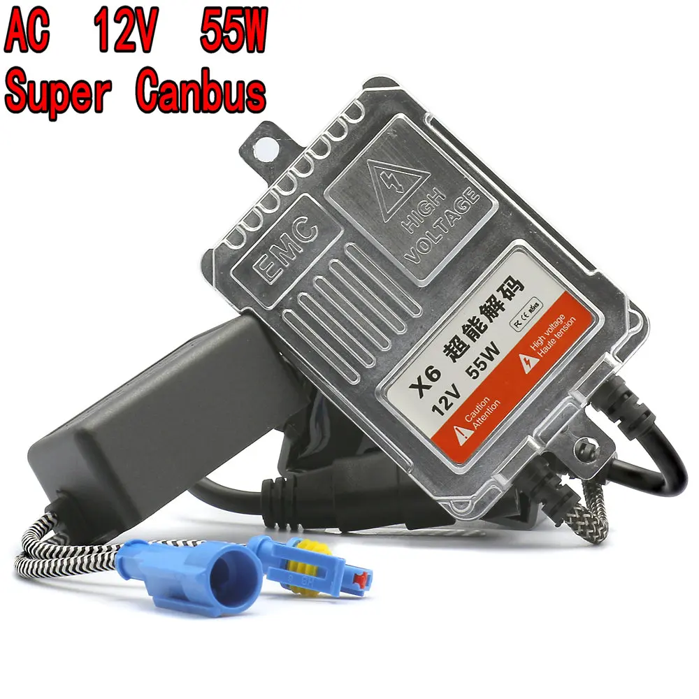 

Canbus HID Xenon Ballast Slim Digital Block Ignition No Error Ballast Reator AC 55W 12V For Xenon Lamp H1 H7 H4 H11 9005 9006