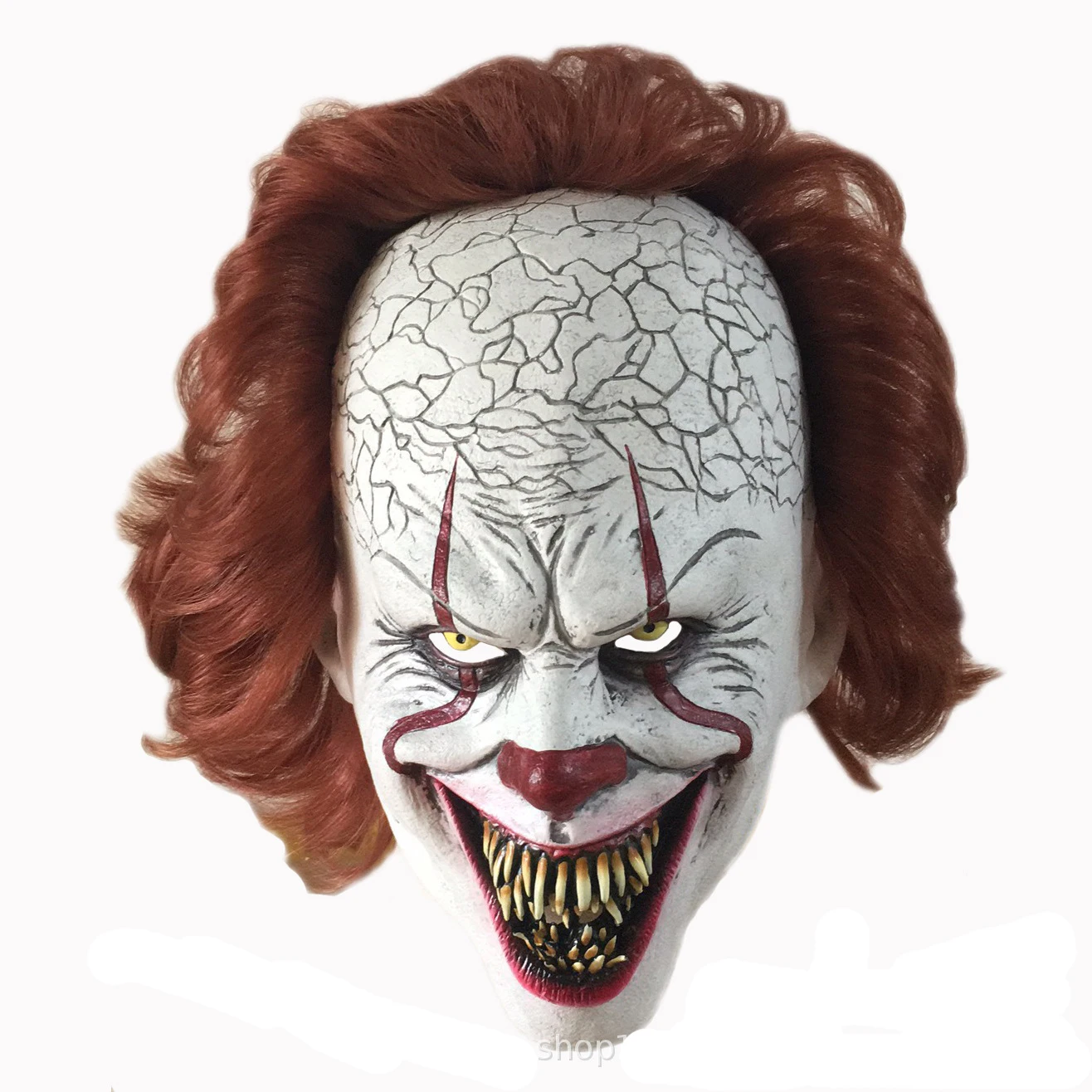 Máscara de Halloween Assustador Pennywise Palhaço Assustador Cara Cheia  Fantasia Festa Festival Cosplay Decoração Adereço para Adultos