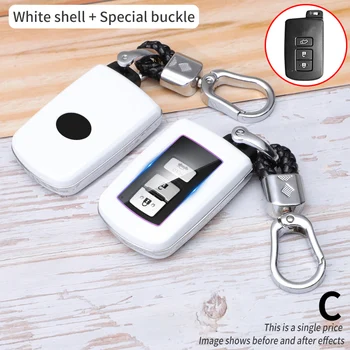 Custodia per portachiavi per Auto in fibra di carbonio adatta per Toyota Corolla Camry Avalon Rav4 Land Cruiser Auto portachiavi - Custodia per portachiavi per Auto in fibra di carbonio adatta per Toyota Corolla Camry Avalon