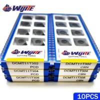 Outil de tournage CNC DCMT11T302 DCMT11T304 DCMT11T308 outil PCD usinage aluminium et cuivre CBN pour acier dur et fonte DCMT 4