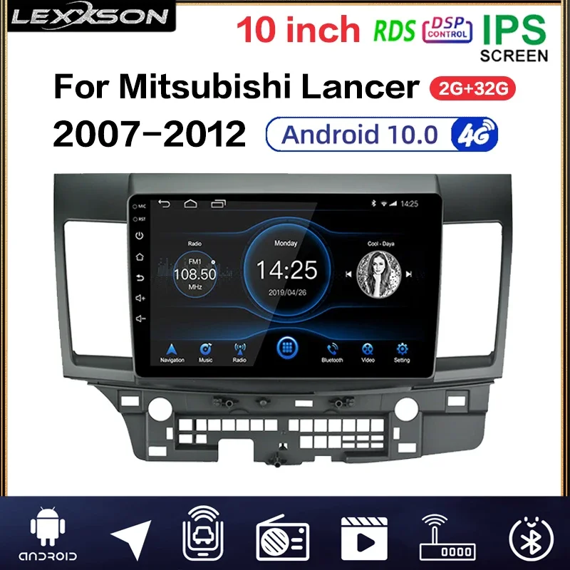 

LEXXSON 2G+32G DSP Android 10 Car Radio for Mitsubishi LANCER 2007-2012-2018 IPS Screen RDS GPS Navigation MirrorLink Stereo