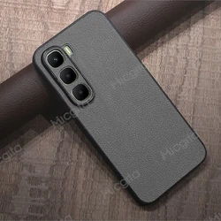 Luxury Leather Shockproof Durable Business Phone Case for Hot 50 Pro Plus (GRAY)