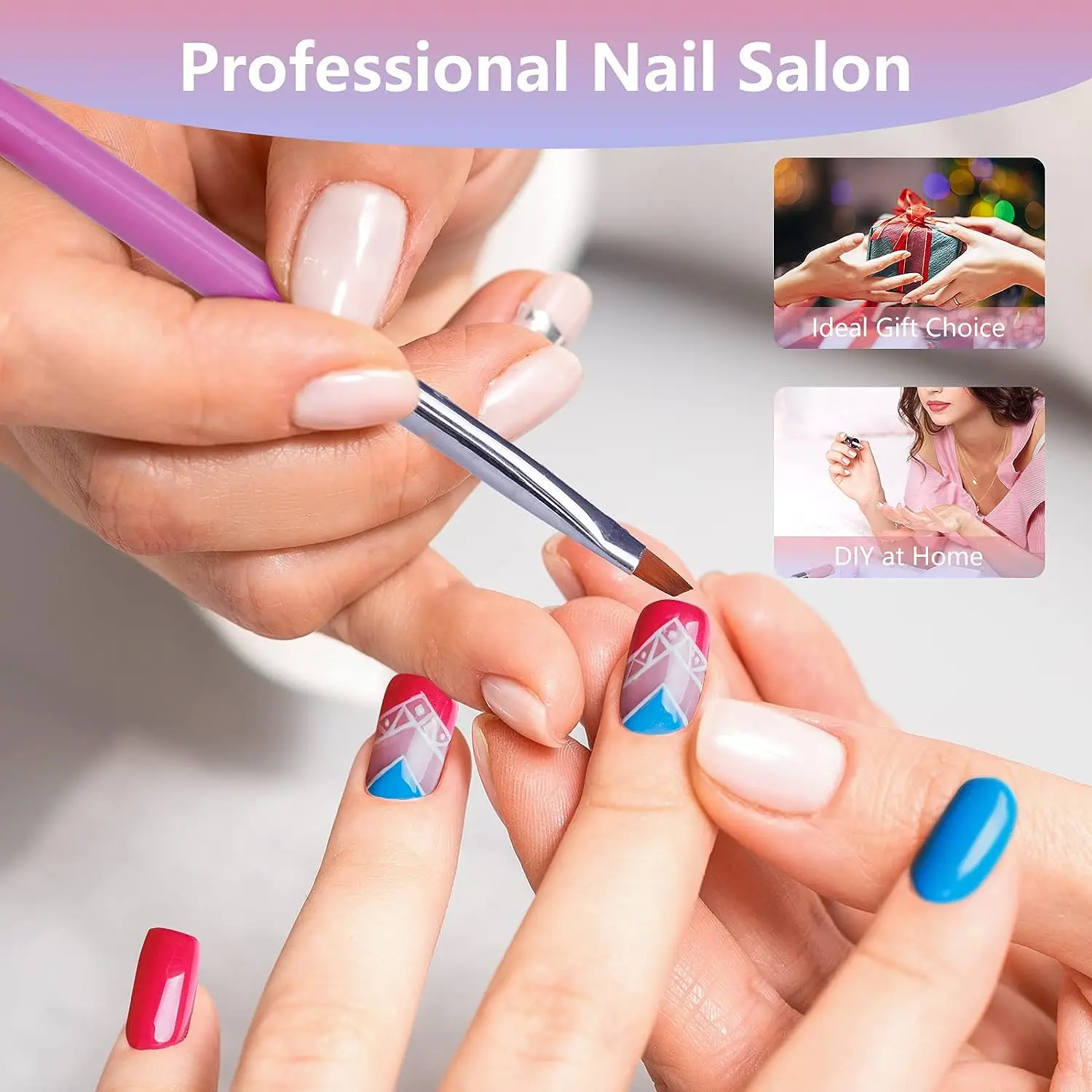 Nail Art Brushes Nail Brushes Nail Art Tools Gel Nail Tools Nail Brushes Set Professional Nail Supplies For Acrylic UV Gel Drawing Dotting Manicure Art Design