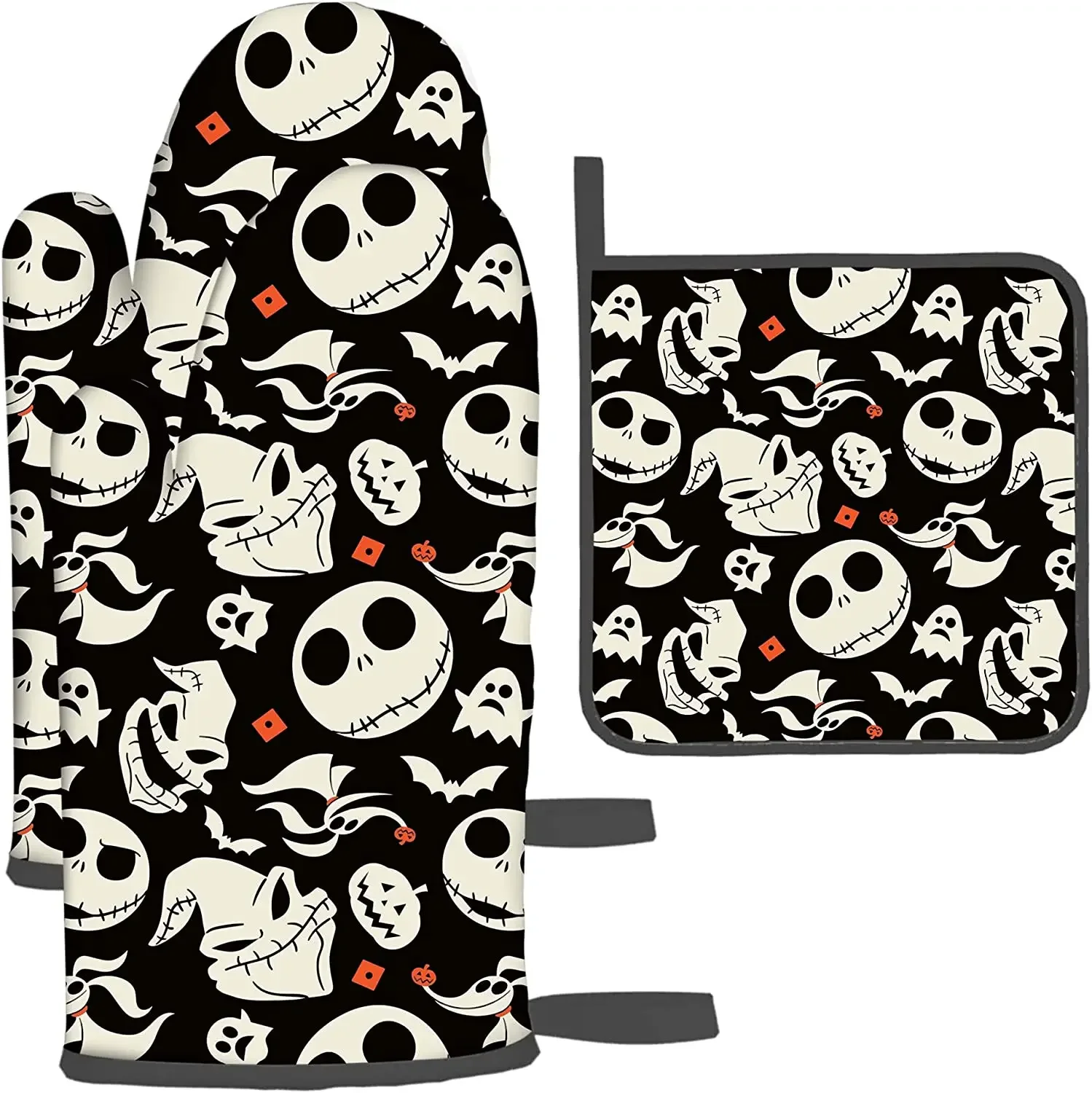 Nightmare Before Christmas Black & White Oven Mitt