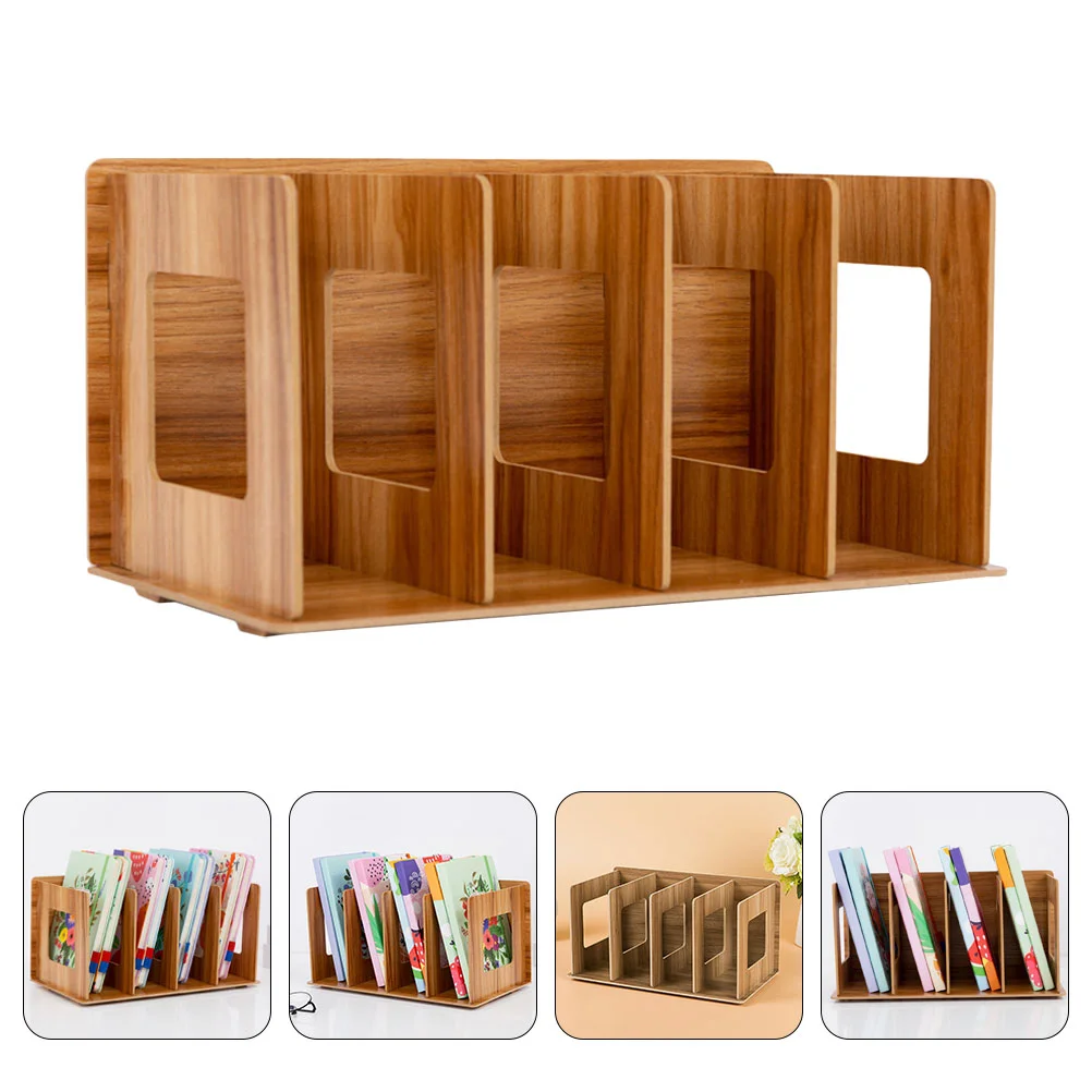 

Shelves Books Vinyl Record Rack Document Holder Office Desktop Storage Organizer Simple Supply Files CD Container