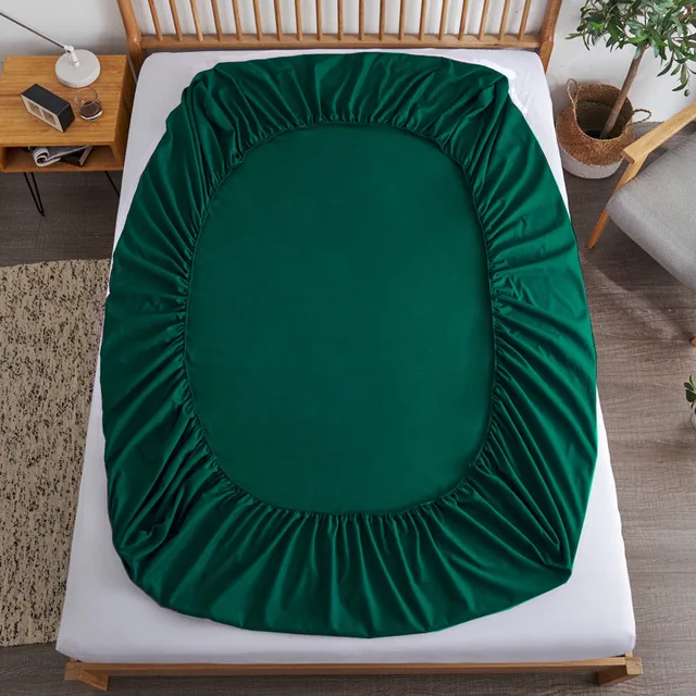 Cotton Fitted Sheet with Elastic Bands Non Slip Adjustable Mattress Covers for Single Double King Queen Bed,140/160/200cm 6