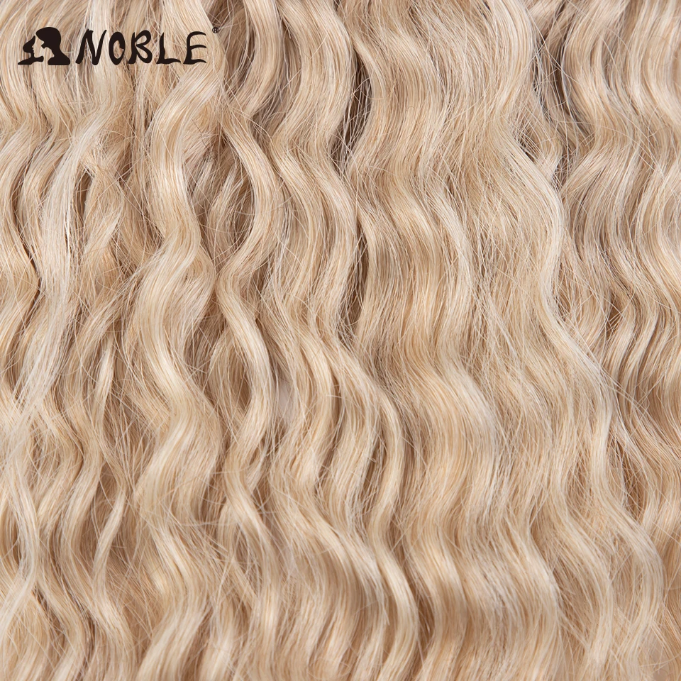 Noble Synthetic Hair Cosplay Water Wave 24Inch Twist Crochet Hair Braid Hair Ombre Blonde Pink Deep Wave Braiding Hair Extension