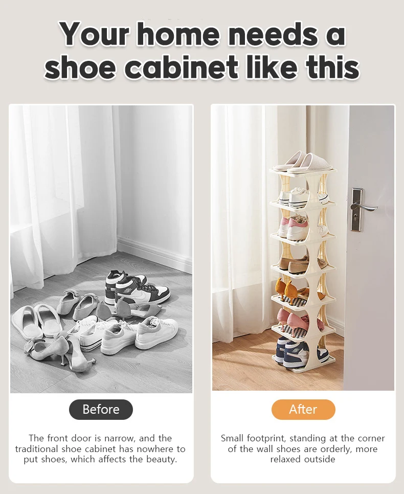 Rak sepatu terpasang