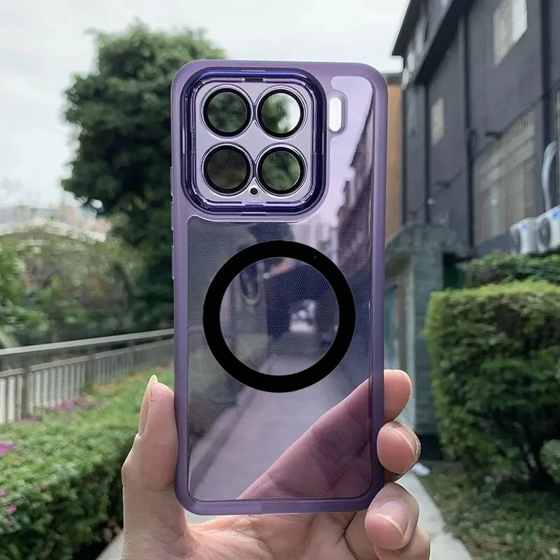 Enhanced Silicone Transparent Matte Shockproof Case with Lens Protection and Wireless Charging Compatibility