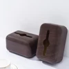 Japanese Tissue Box Napkin Storage Holder Wooden Cover ABS Toilet Paper Case Container Simple Stylish Home Car Desktop Organizer 5