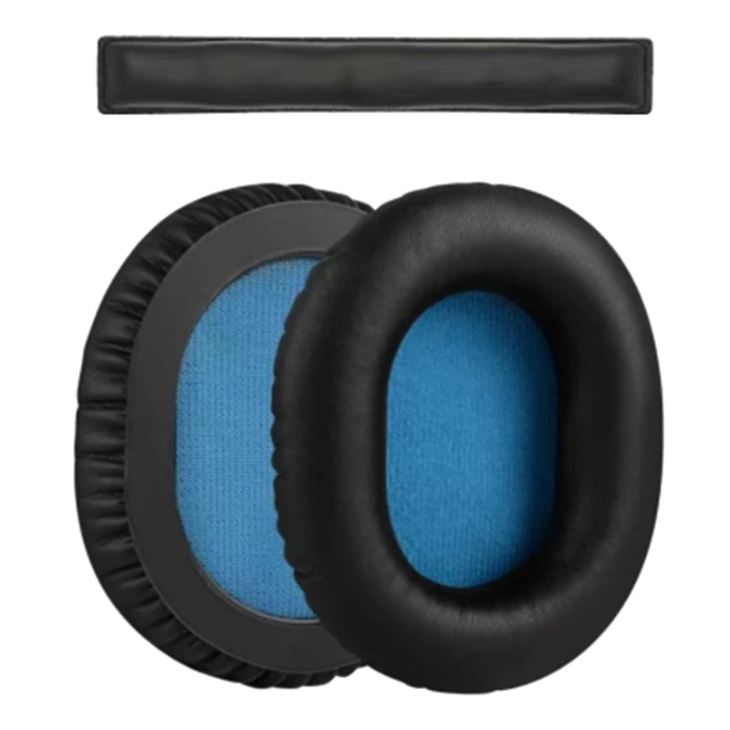 

Replacement Leather Memory Foam Ear pads Headbands for Sennheiser HD8 HD 8 DJ HD6 MIX Headphones Earpads Headbeam