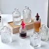 Embossed Glass Small Bottle With Lid Sauce Bottle Bitters Bottles Sweetener Dropper Bottles Condiment Bottle Kitchen Accessories 3