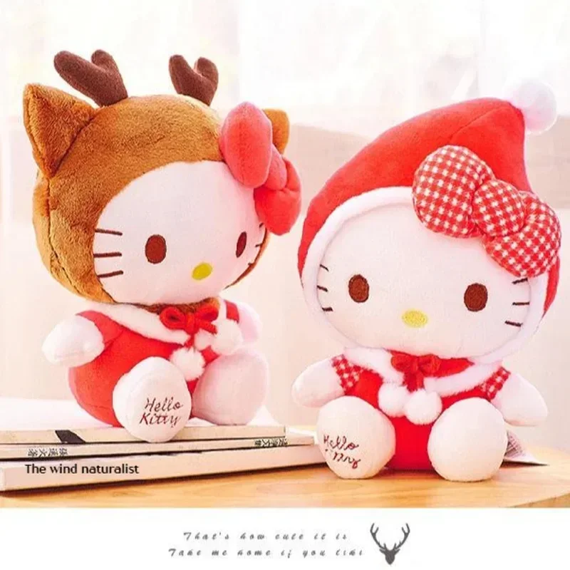 

Аниме Sanrio, Hello Kitty Рождественская серия Kawaii Мультфильм Плюшевая Кукла игрушки Мягкая Подушка Мягкая Строительная Подушка подарок на день рождения