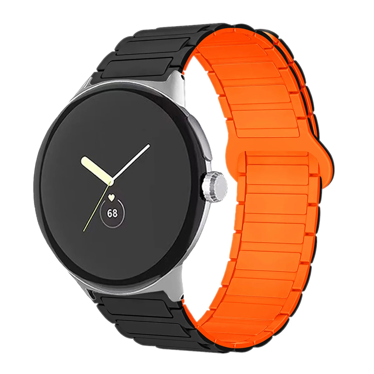 Magnetic Silicone Sport Band - Versatile 45mm Watchband Bracelet Accessory