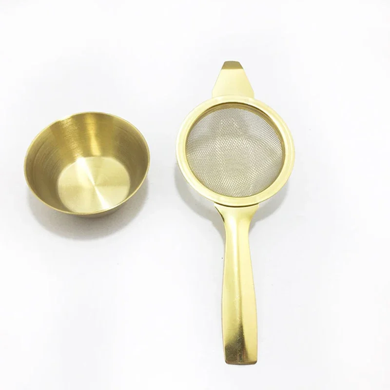 1 Set Stainless Steel Mesh Tea Metal Cup Strainer Strainer Loose Tea Strainer Leaf Filter with Handle Tea Kitchen Accessories