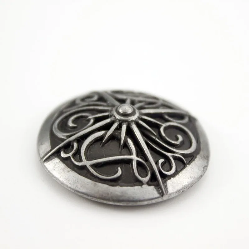 5PCS Vintage Cross Belt Hat Decoration Buckle DIY Leather Craft Metal Decorative Conchos Button Screw Back