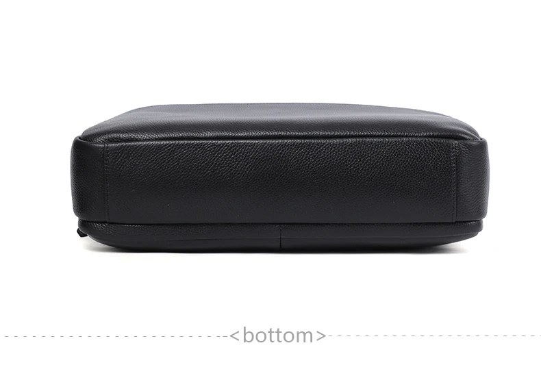 Double Zipper Men Bags Genuine Leather Men Briefcase Bag Business Leather Laptop Bag Shoulder Fashion Office Male Handbag Large