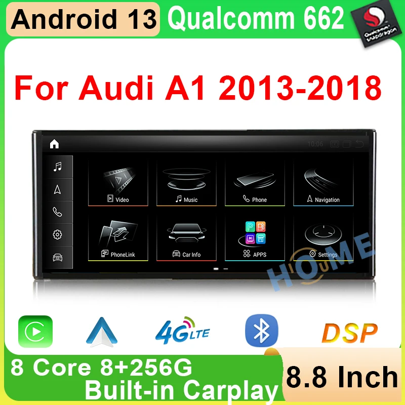 

Factory Price Android13 Qualcomm 662 Car Radio For Audi A1 2013-2018 GPS Navigation Multimedia Player CarPlay Video Stereo Auto