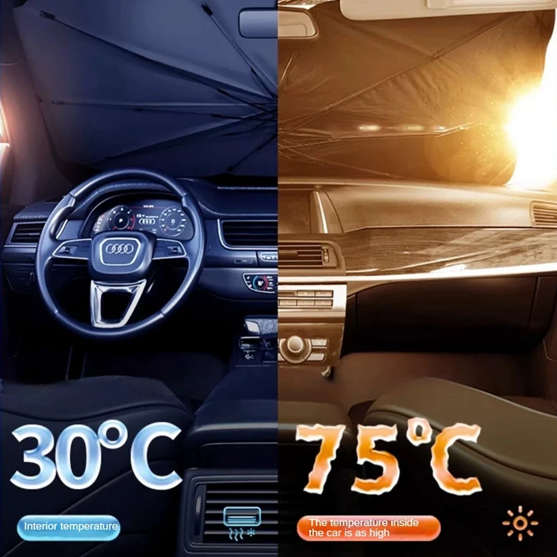 Car Sunshade Windshield Umbrella LEIBOO Foldable Summer Protection Heat Insulation