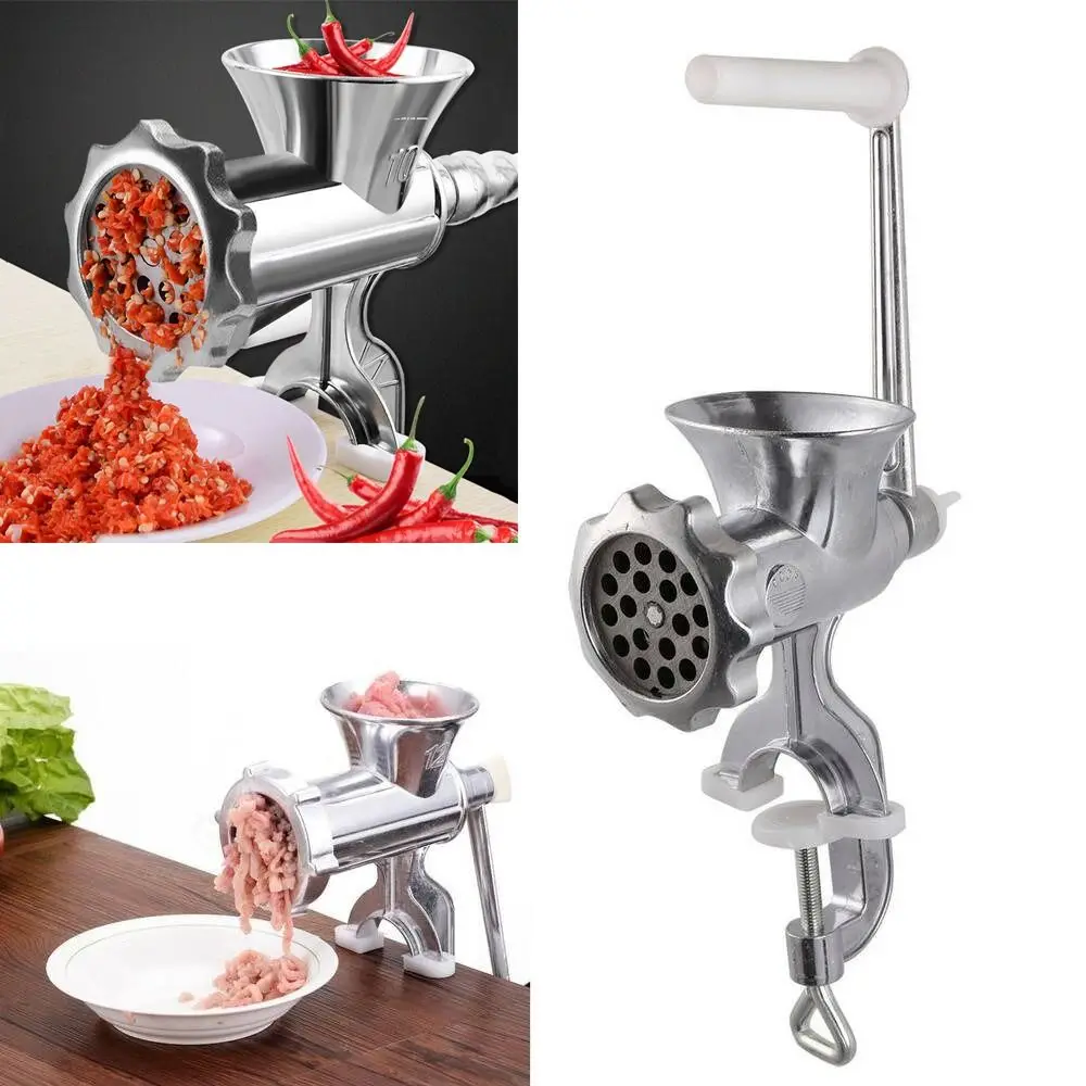 Adjustable Meat Mincer Grinder Hand Operated Heavy Duty Sausage Filler Multi-function Aluminum Alloy Filling Machine Household meat grinder