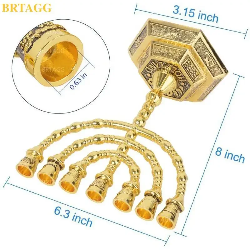 BRTAGG Menorah メノラー、ユダヤ人の燭台、イスラエルの12部族、7つの