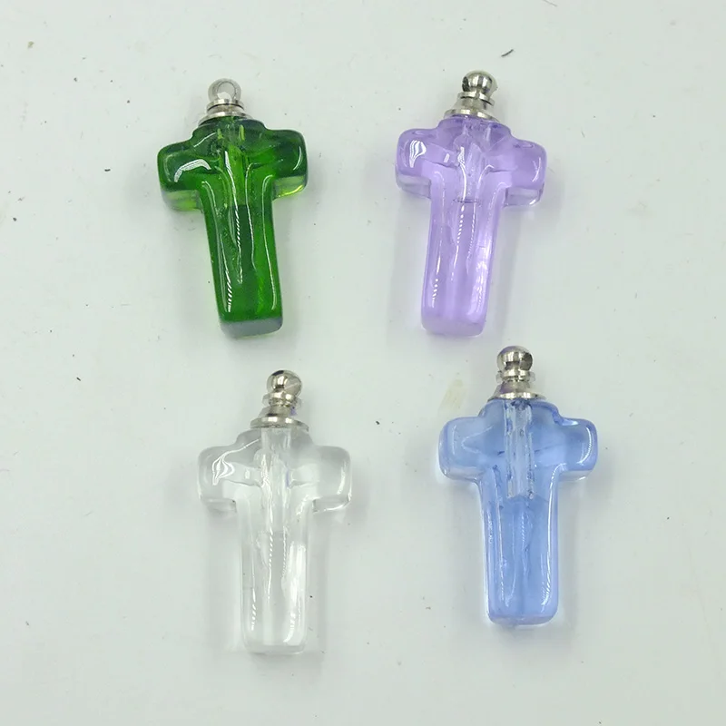 

500pcs/lot exquisite Mixed Color Crystal Perfume Vial Pendant Bottle