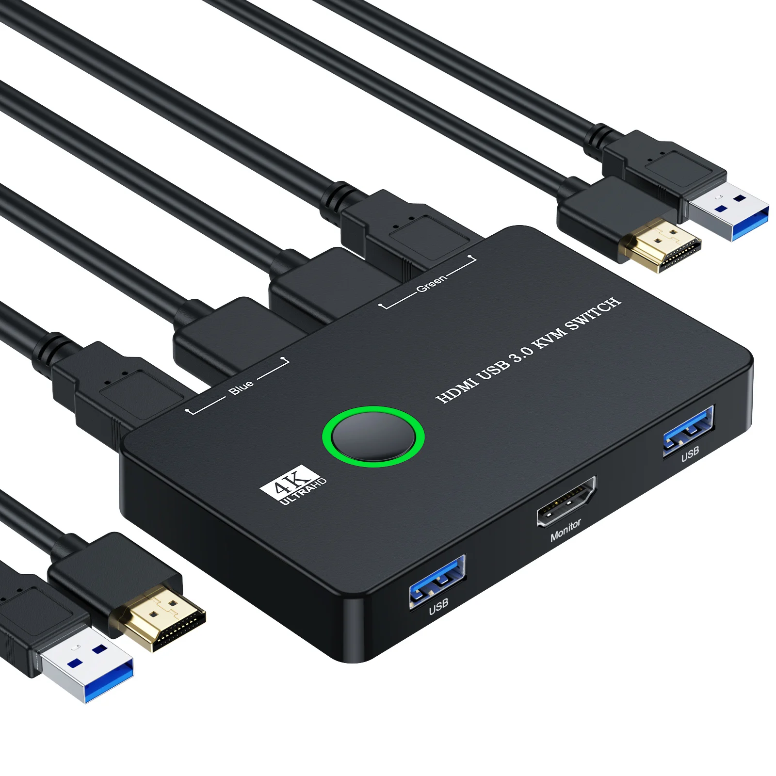 Commutateur KVM USB commutateur USB 3.0 2.0 2 ports PC partageant
