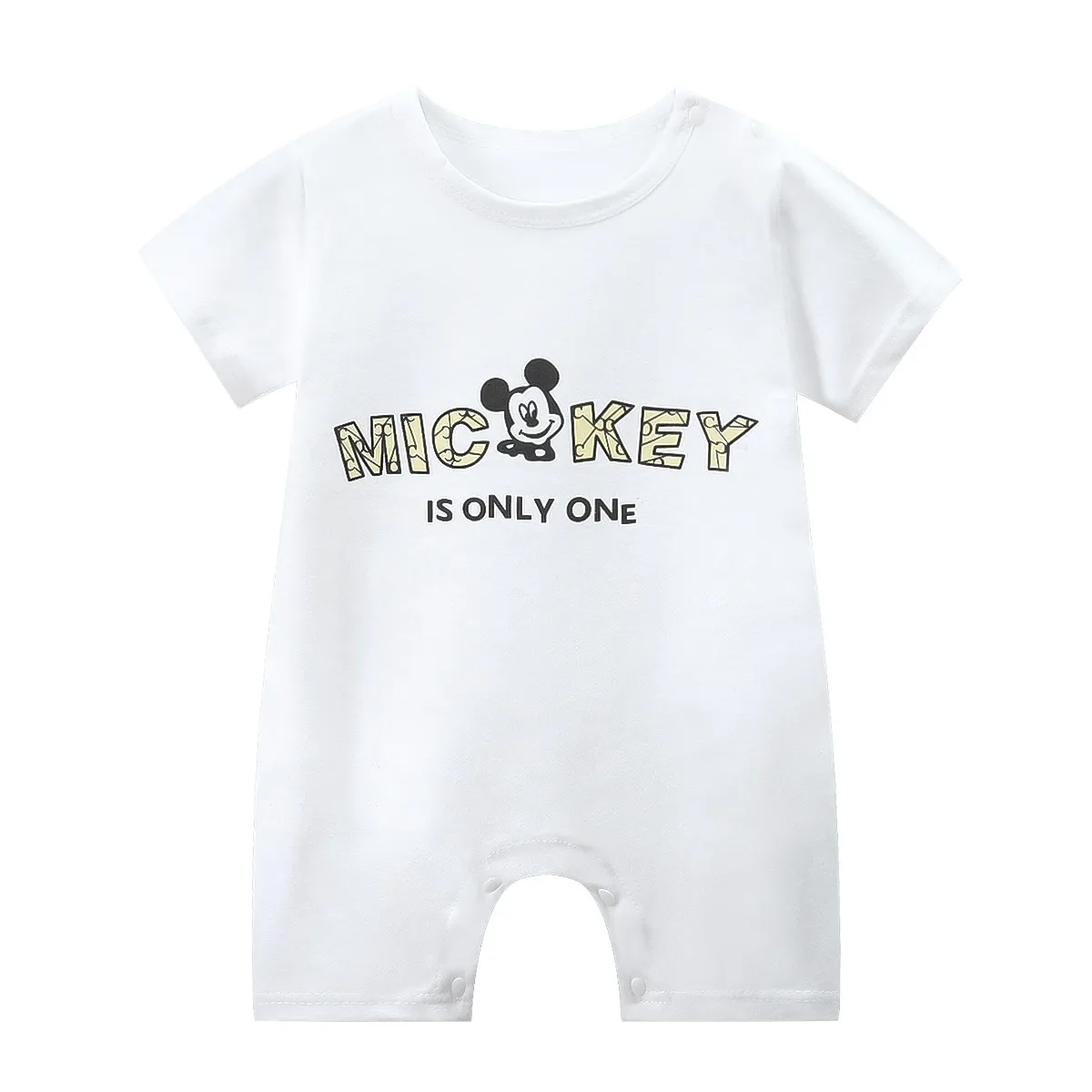 baby clothes cheap Mickey Mouse Bodysuits 2022 New Baby Clothes Summer Boys Rompers Pure Cotton Toddler Costume Infant Girl Onesie Newborn Clothing Baby Bodysuits are cool