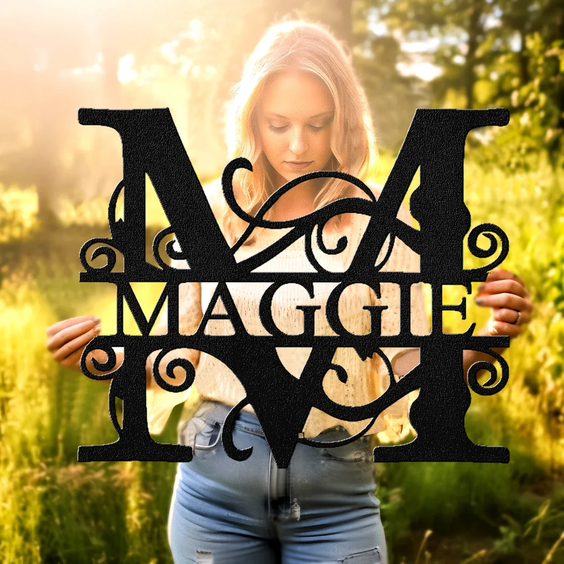 Personalized Custom Name 26 Letters Metal Wall Art Decoration Cutout  Farmhouse Door Home Living Room Bedroom Decoration - AliExpress, image size:1140x1140