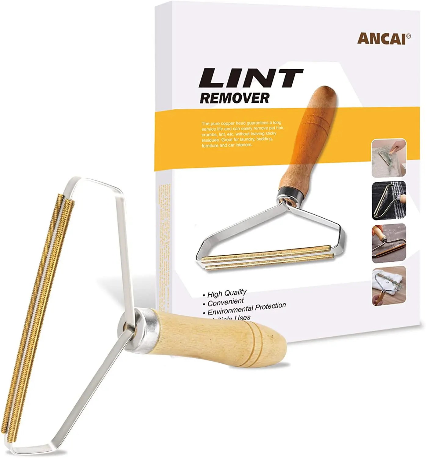 

Hair scraper manual cashmere coat sweater hair removal ball brush wooden handle hair remover household pet sticky hair remover