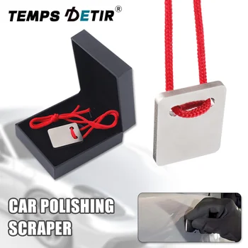 Car Paint Spot Scraper High-quality Alloy, Auto Repair Tool Portable Paint Repair Tool Spray Paint Scraper With Lanyard And Case 1