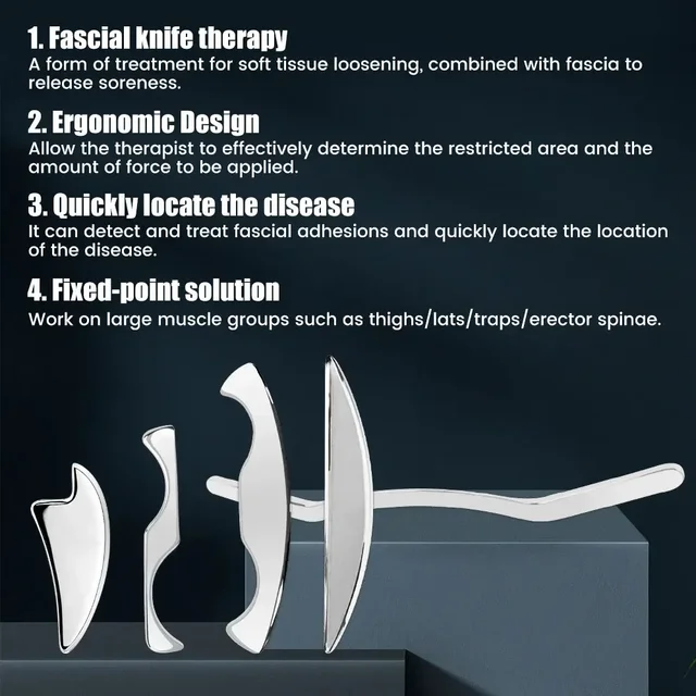 Stainless Steel Muscle Scraper Tool,Scraping Massage Tools for Physical Therapy,GuaSha Massage Scraper Tool,IASTM Tools for Body 3