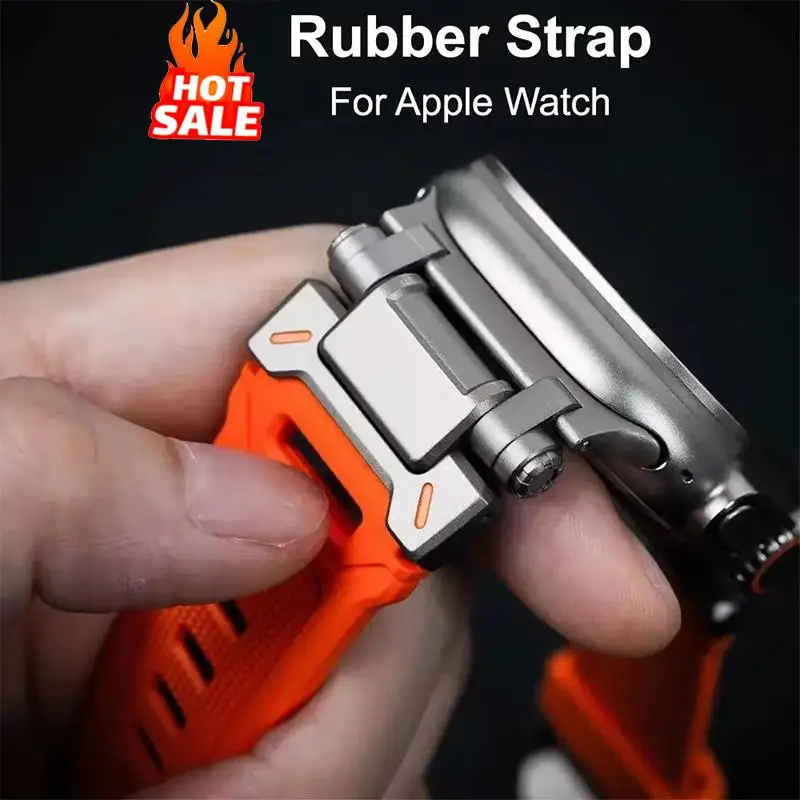 Silicone Strap For Apple Watch Ultra 2 Band 49mm 45mm 42mm Rugged metal+rubber Bracelet iWatch Series 10 9 6 5 7 8 SE bands 44mm 2 Silicone Strap For Apple Watch Ultra 2 Band 49mm 45mm 42mm Rugged metal+rubber Bracelet iWatch Series 10 9 6 5 7 8 SE bands 44mm – Bild 2