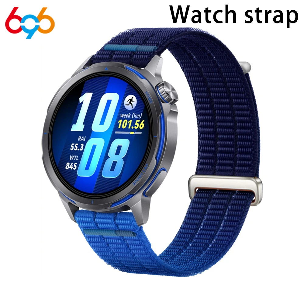Breathable Nylon Loop Watch Strap with Two-Section Hardware and Stitched Cloud-Sense Design