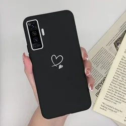 Matte Cartoon Lovely Girl Heart Plant Soft Silicone Back Cover - 6.56 Inches for Vivo X50 Lite (MB3)