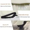 Heavy Duty Waterproof Chair Covers 600D Polyester Outdoor Furniture Cover 2 Pack Rip Resistant Adjustable Straps Ventilation 4