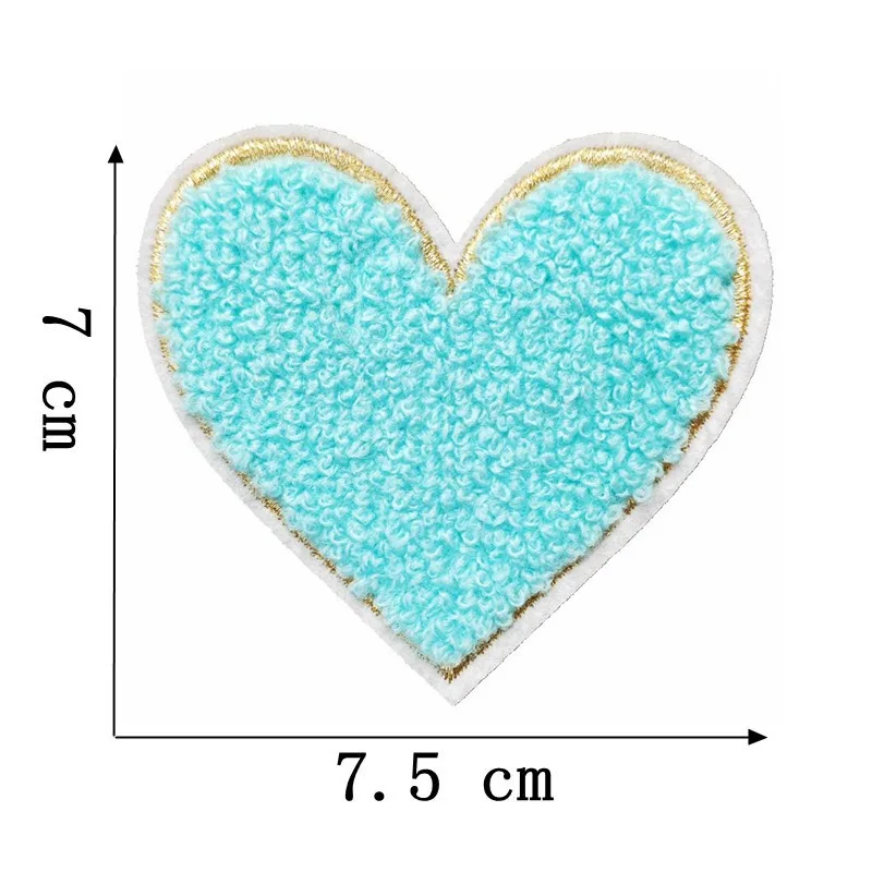 5pc/lot Iron on Patches Clothing Sticker Star Smiles Rainbow Lightning Airplane Heat Press Applique Chenille Embroidery patch 
